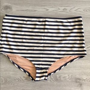 J. Crew stripes high waist swim bottom